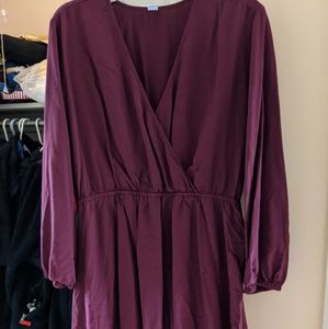 Wine Red Wrap Dress